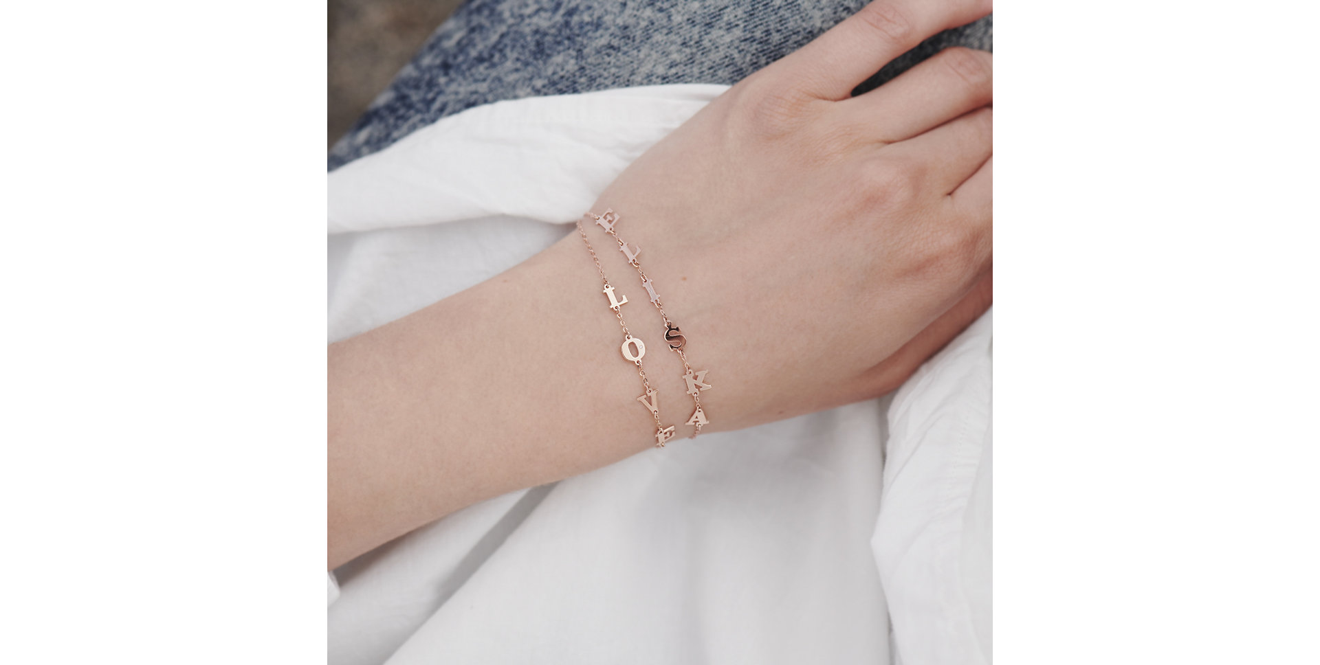 Diamond bracelet Big Letters