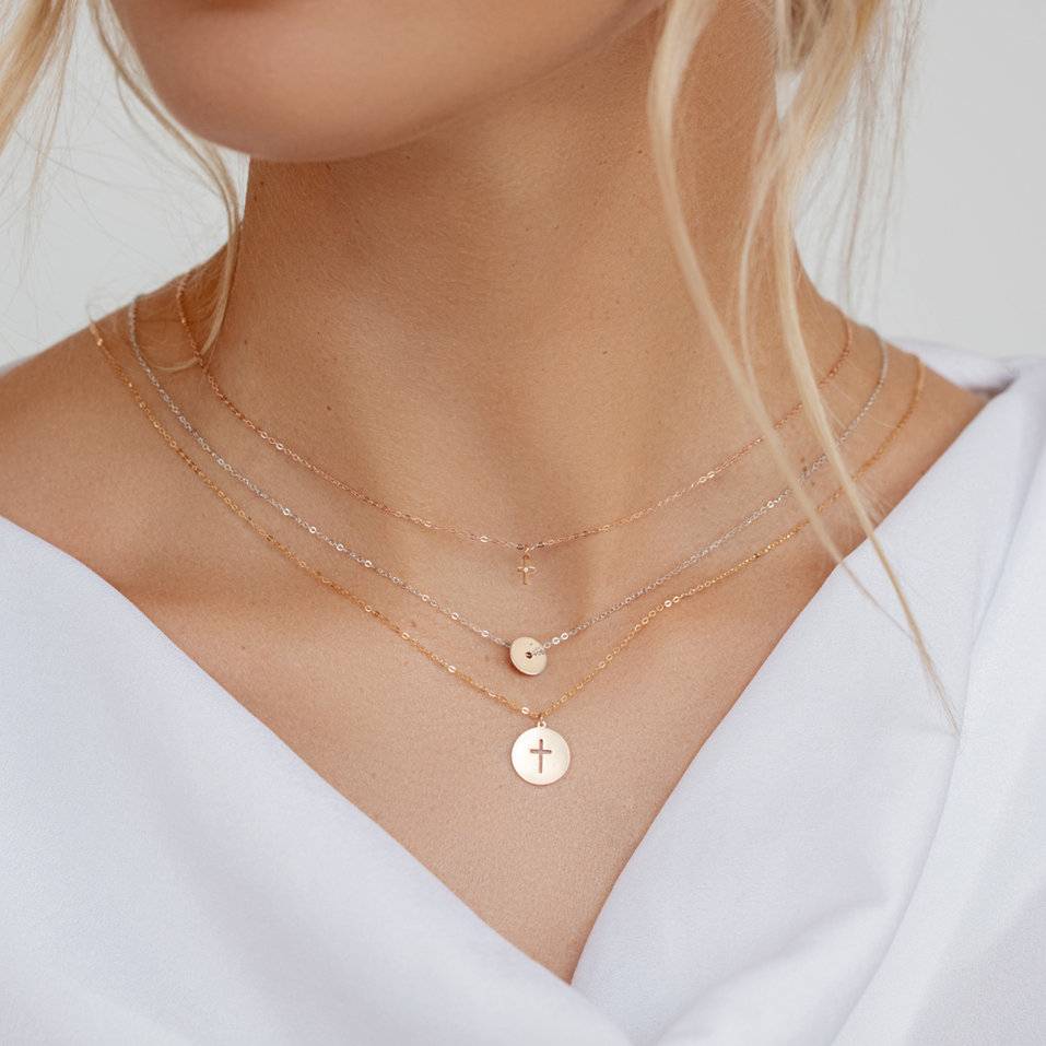 Diamond necklace Little Cross