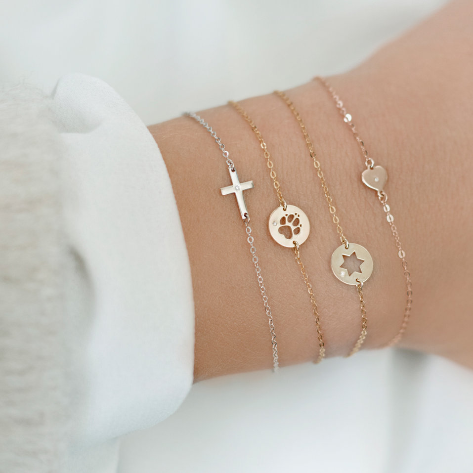 Diamond bracelet Dog Paw