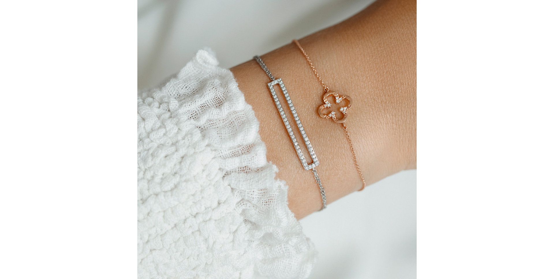 Diamond bracelet Shiny Petals