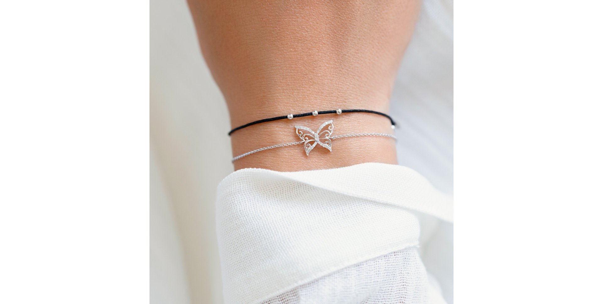 Diamond bracelet Dazzling Butterfly