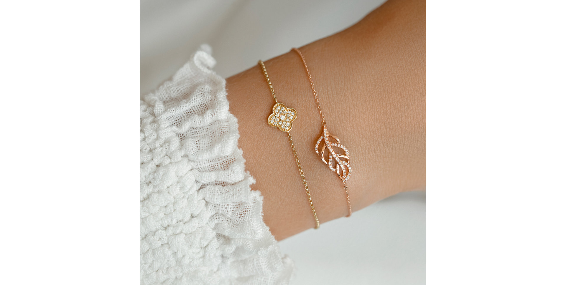 Diamond bracelet Shiny Clover