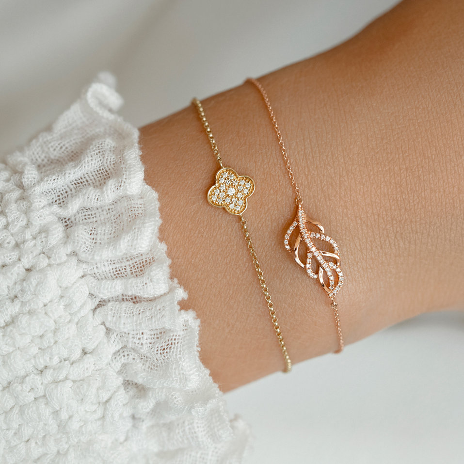 Diamond bracelet Shiny Clover