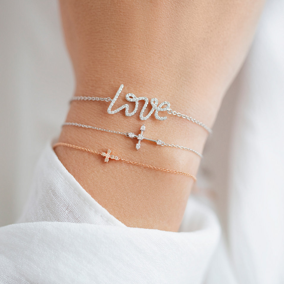 Diamond bracelet Shiny Cross