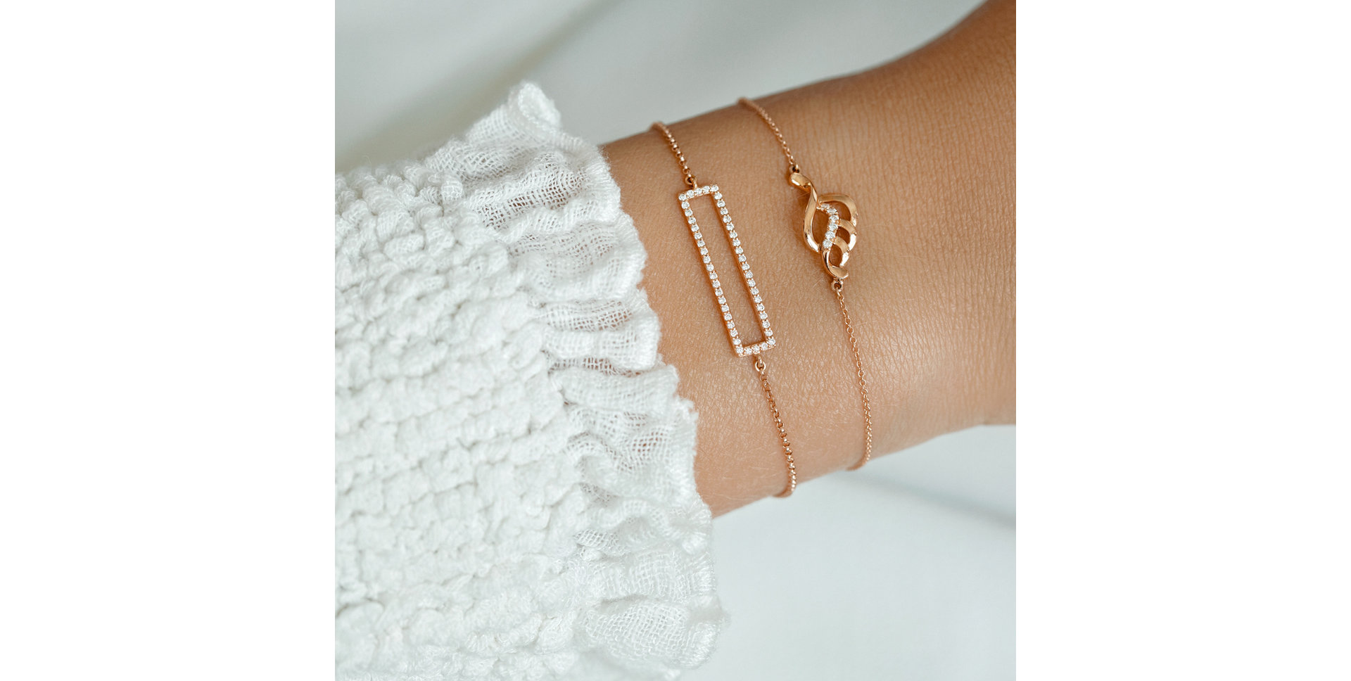 Diamond bracelet Sparkling Leaf