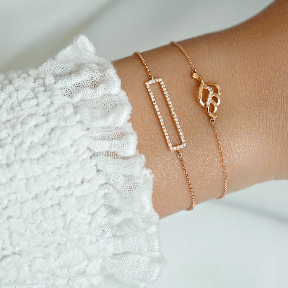 Diamond bracelet Sparkling Leaf