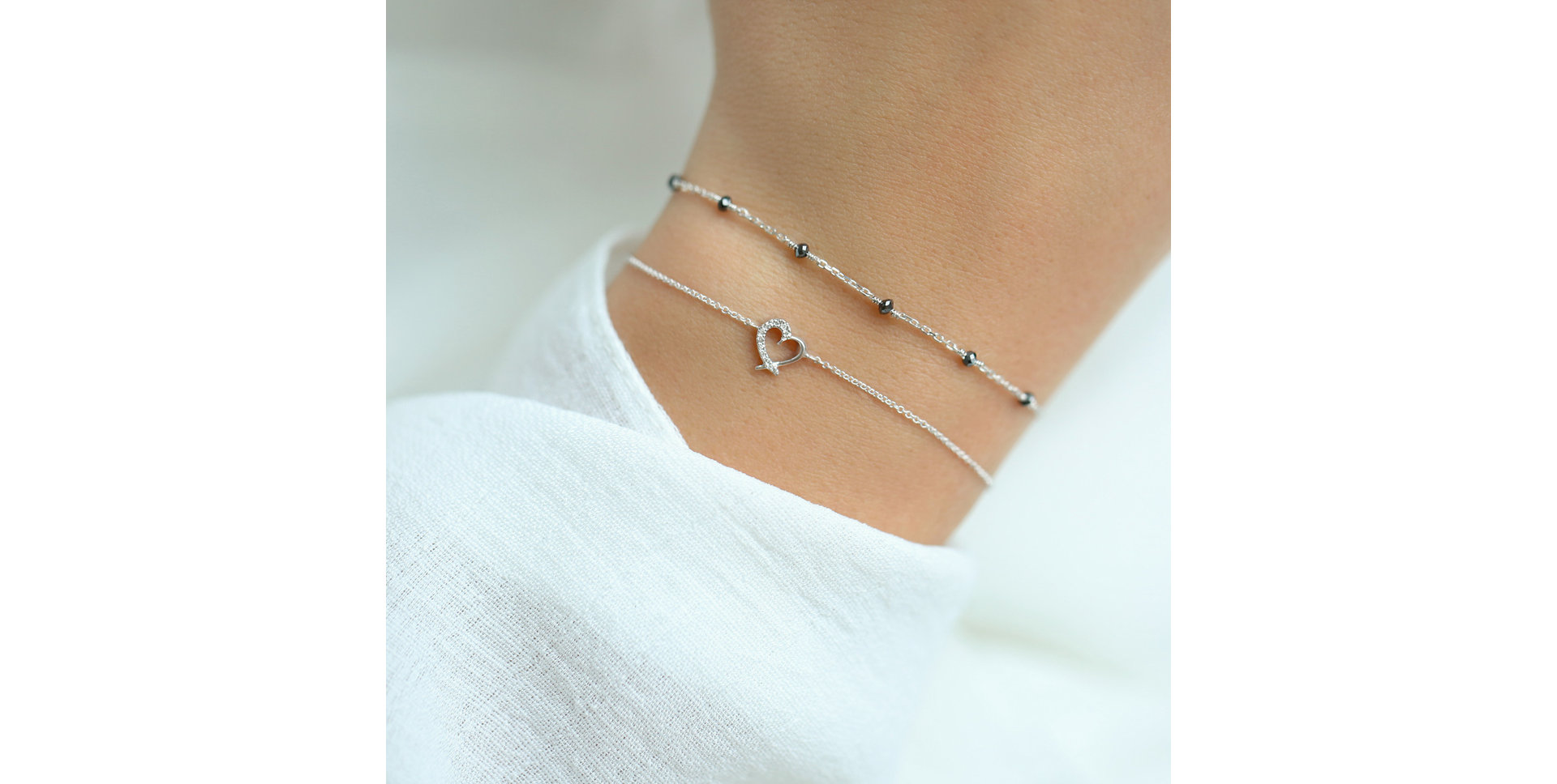 Bracelet with black diamonds Dark Melody