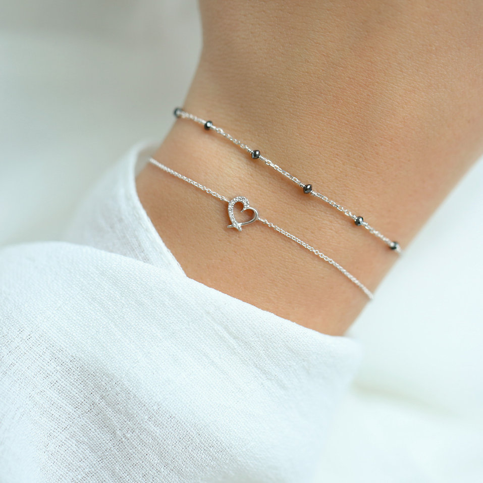 Bracelet with black diamonds Dark Melody