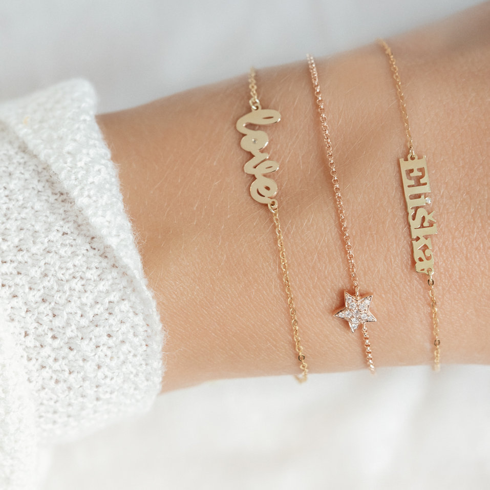 Bracelet with brown diamonds Night Message