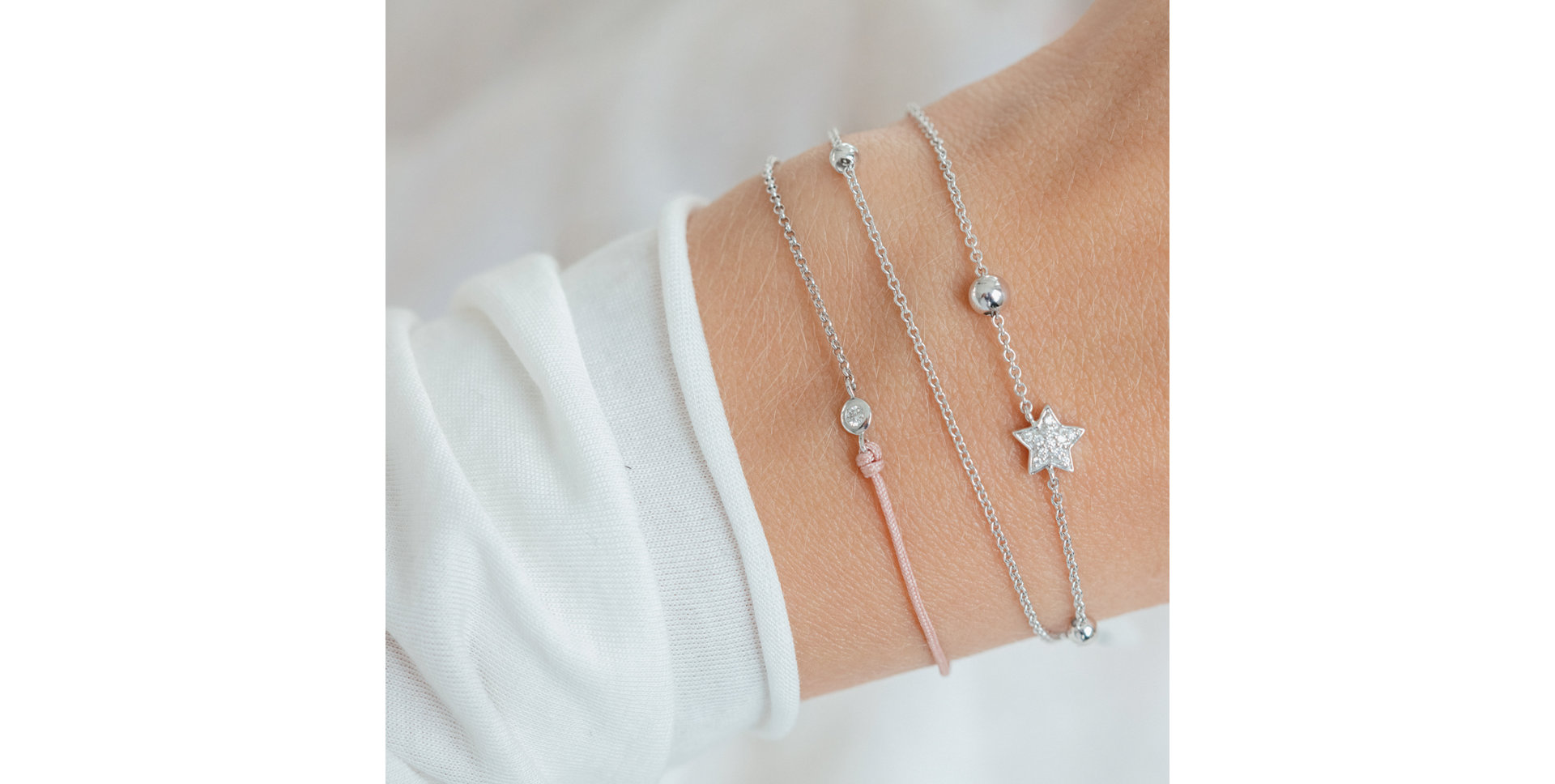 Bracelet with brown diamonds Starshine Message