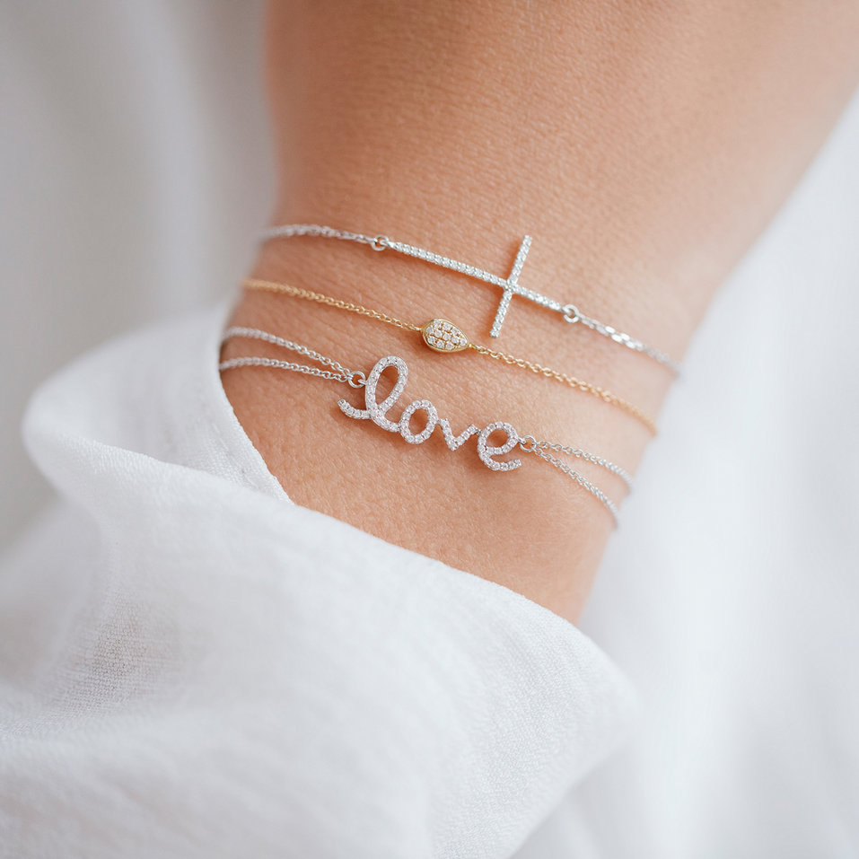 Diamond bracelet Shiny Cross