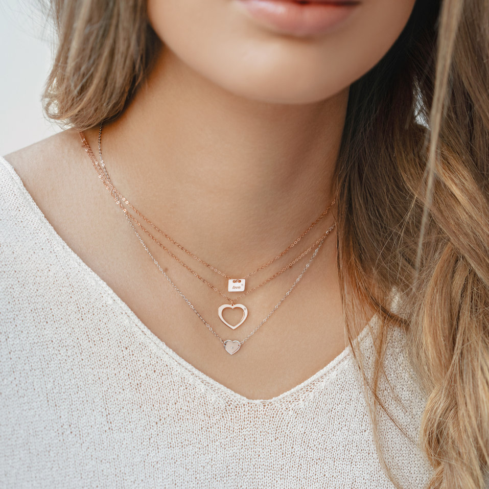 Diamond necklace Lovely Heart