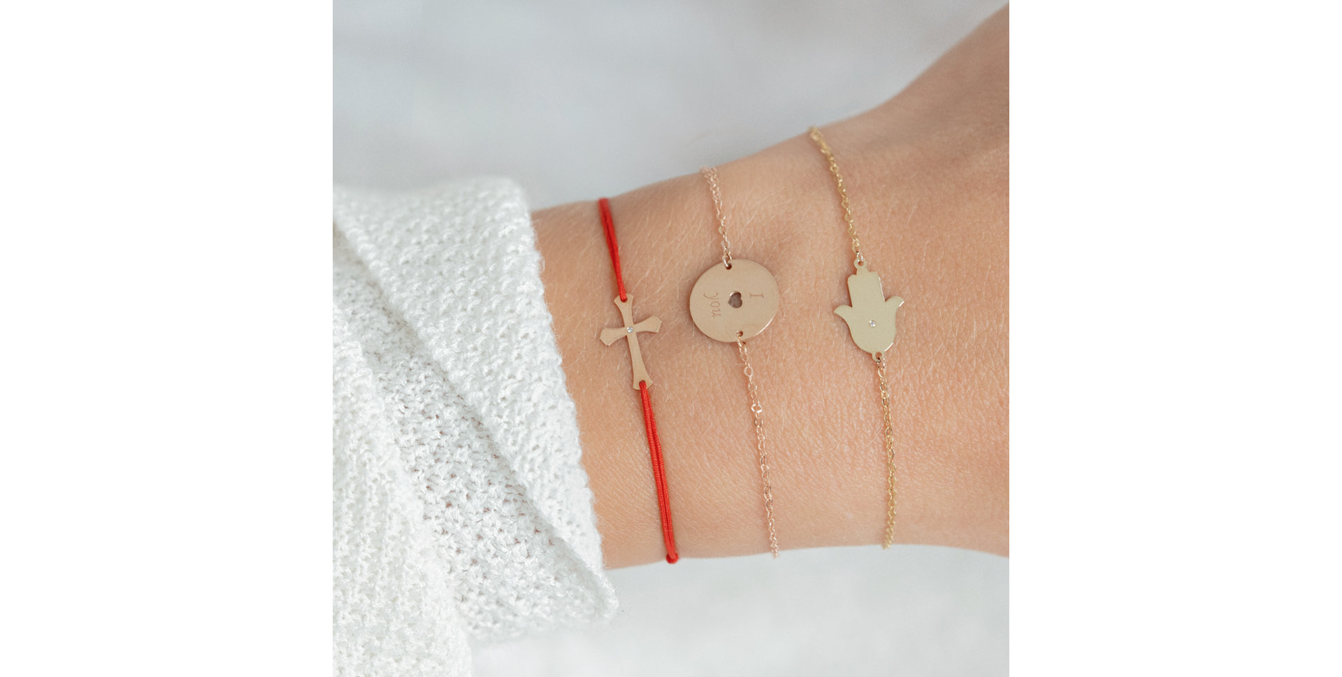 Diamond bracelet I love you