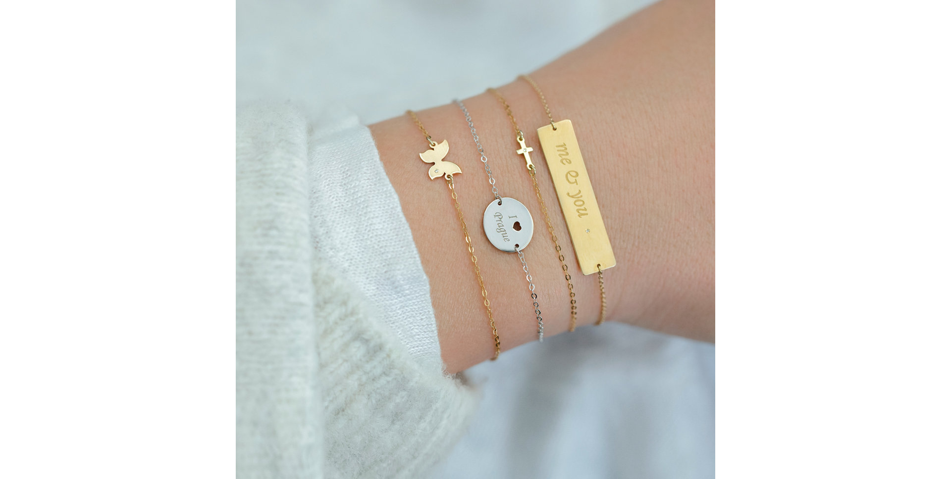 Diamond bracelet I Love Prague