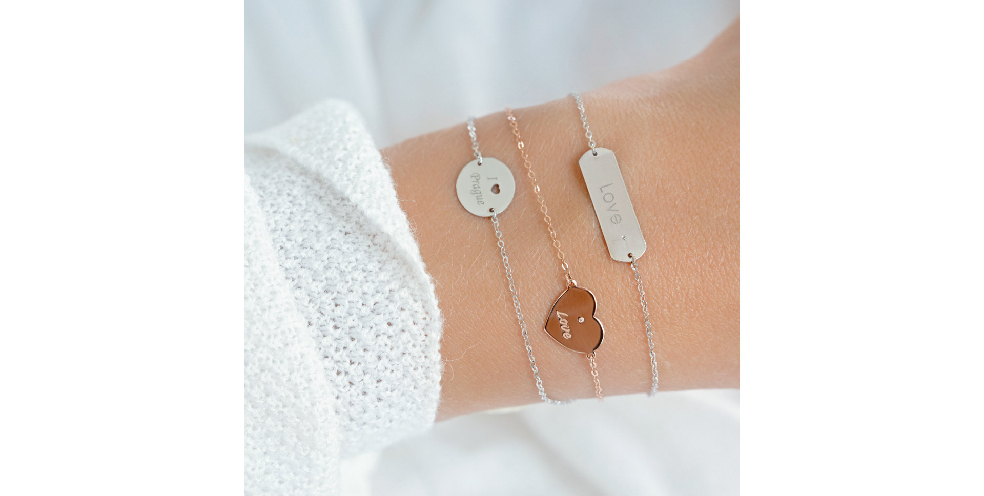 Diamond bracelet I Love Prague