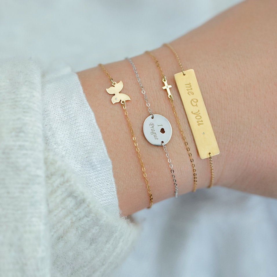 Diamond bracelet I Love Prague