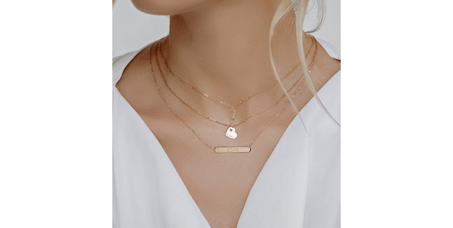 Diamond necklace Double Love