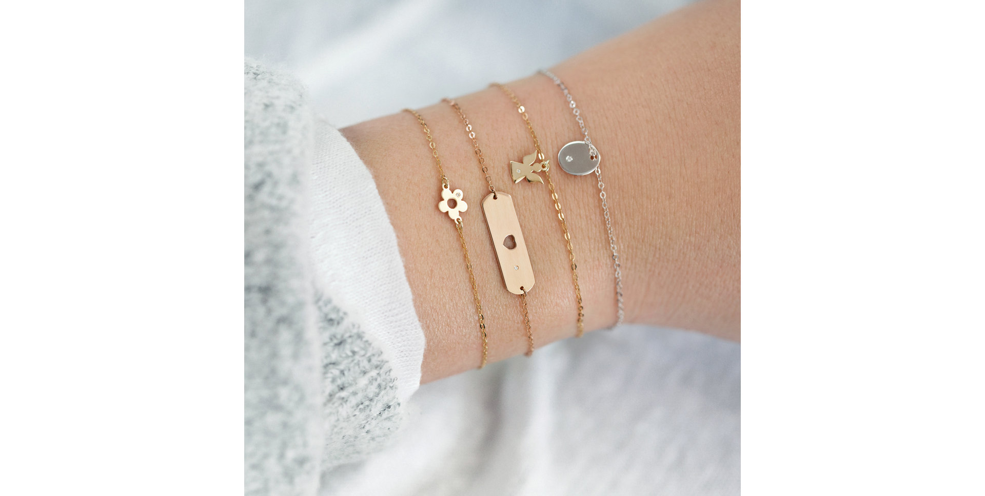 Diamond bracelet Charming Heart