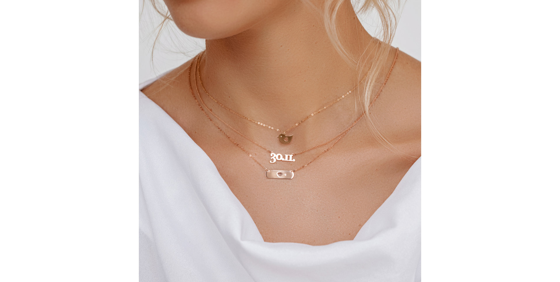 Diamond necklace Heart Love