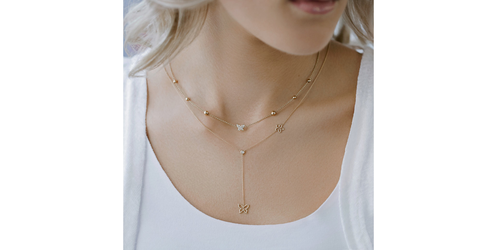 Diamond necklace Night Waterfall