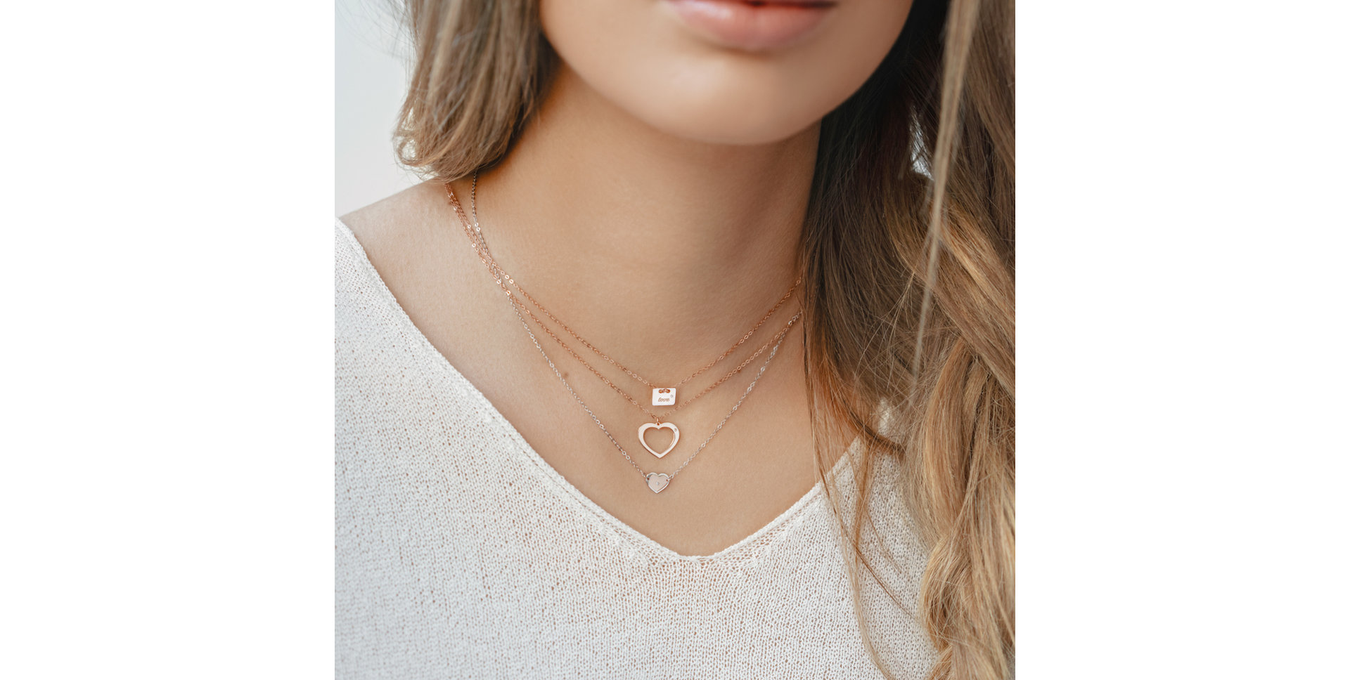 Diamond necklace One Heart