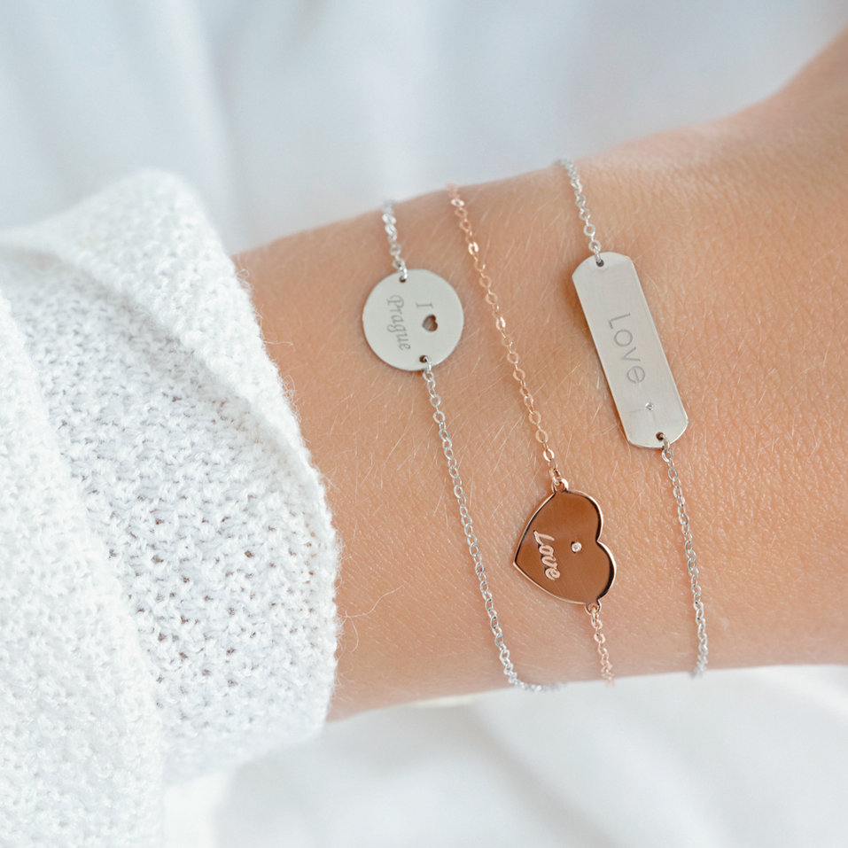 Diamond bracelet Heart Love