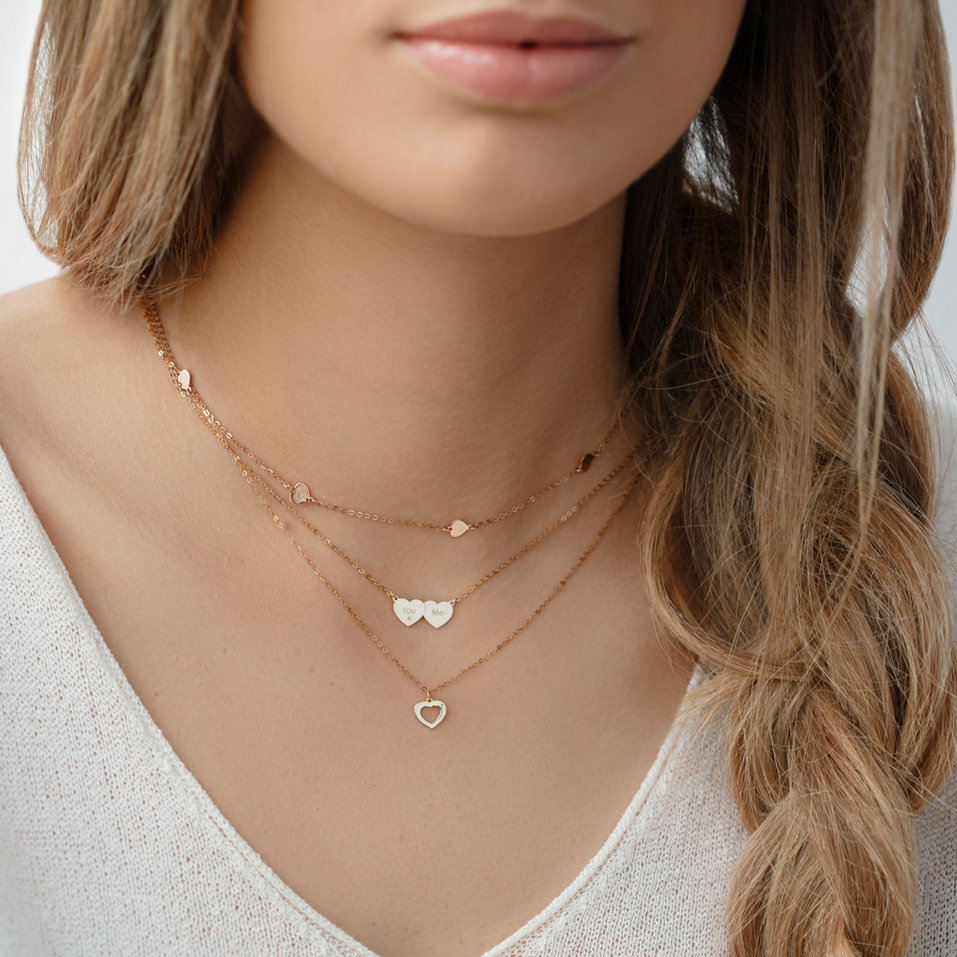 Diamond necklace Two Hearts
