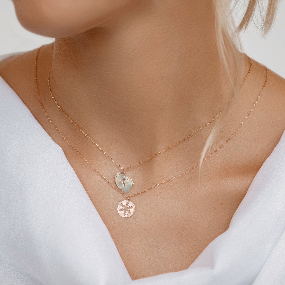 Diamond necklace Baby Feet