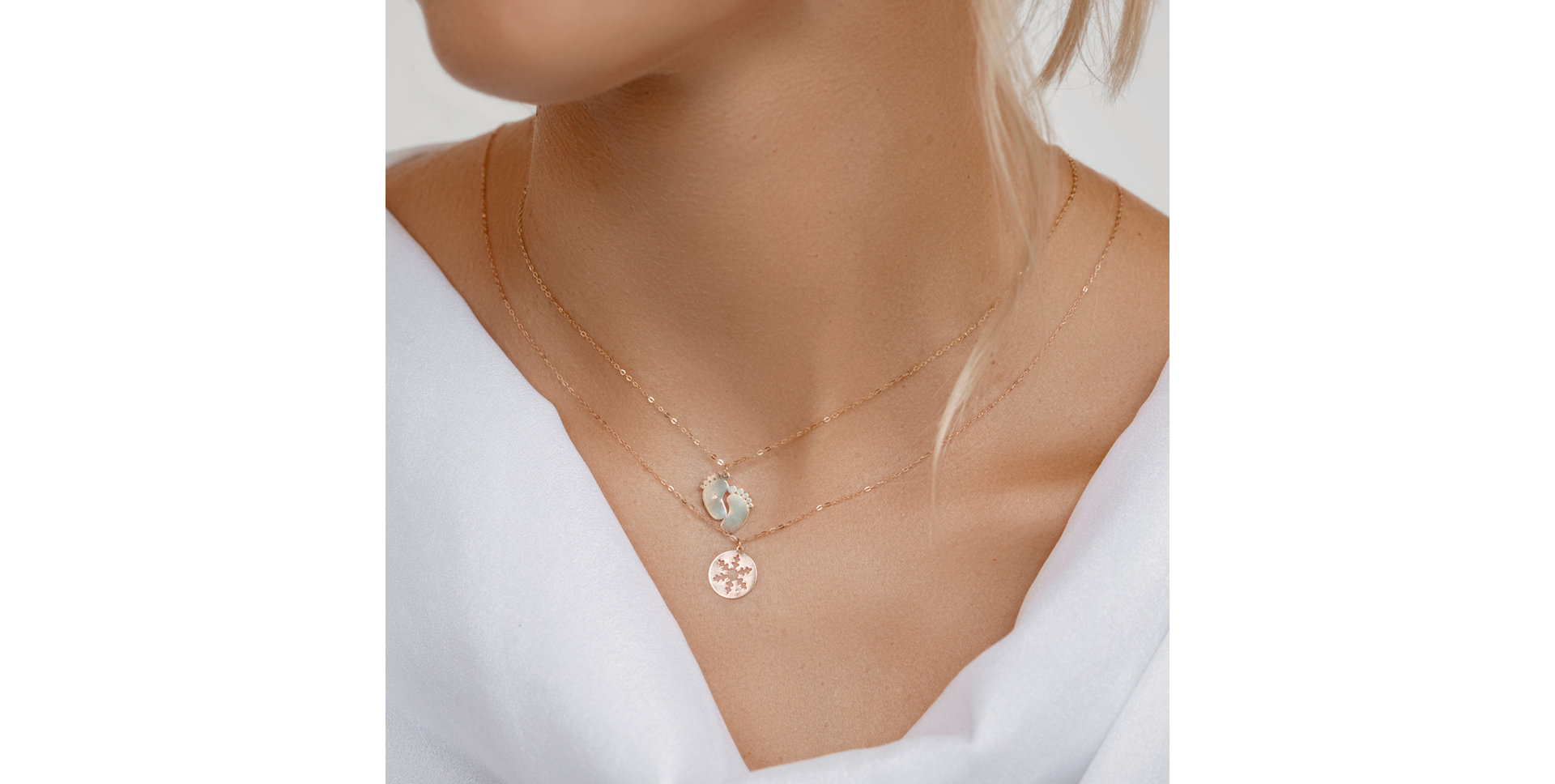 Diamond necklace Baby Feet