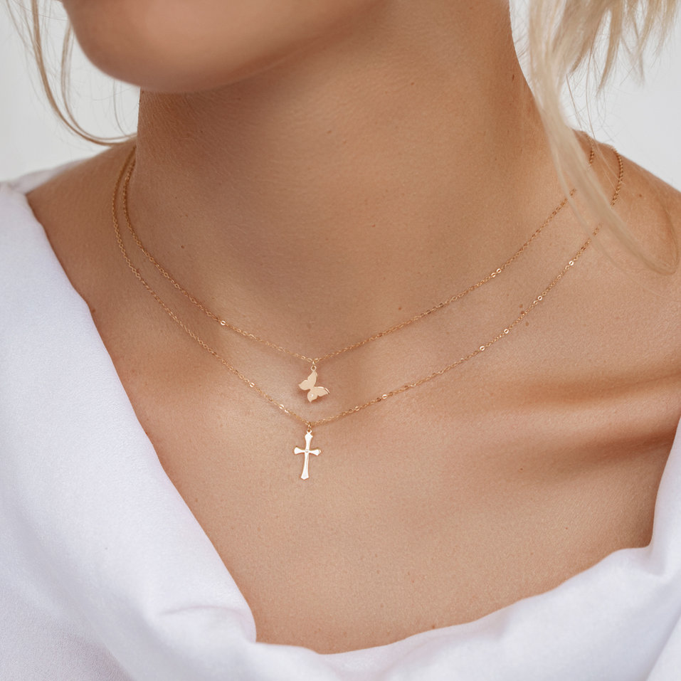 Diamond necklace Classic Cross