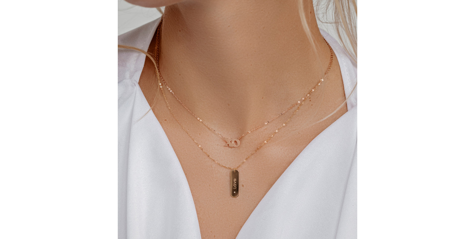Diamond necklace XO