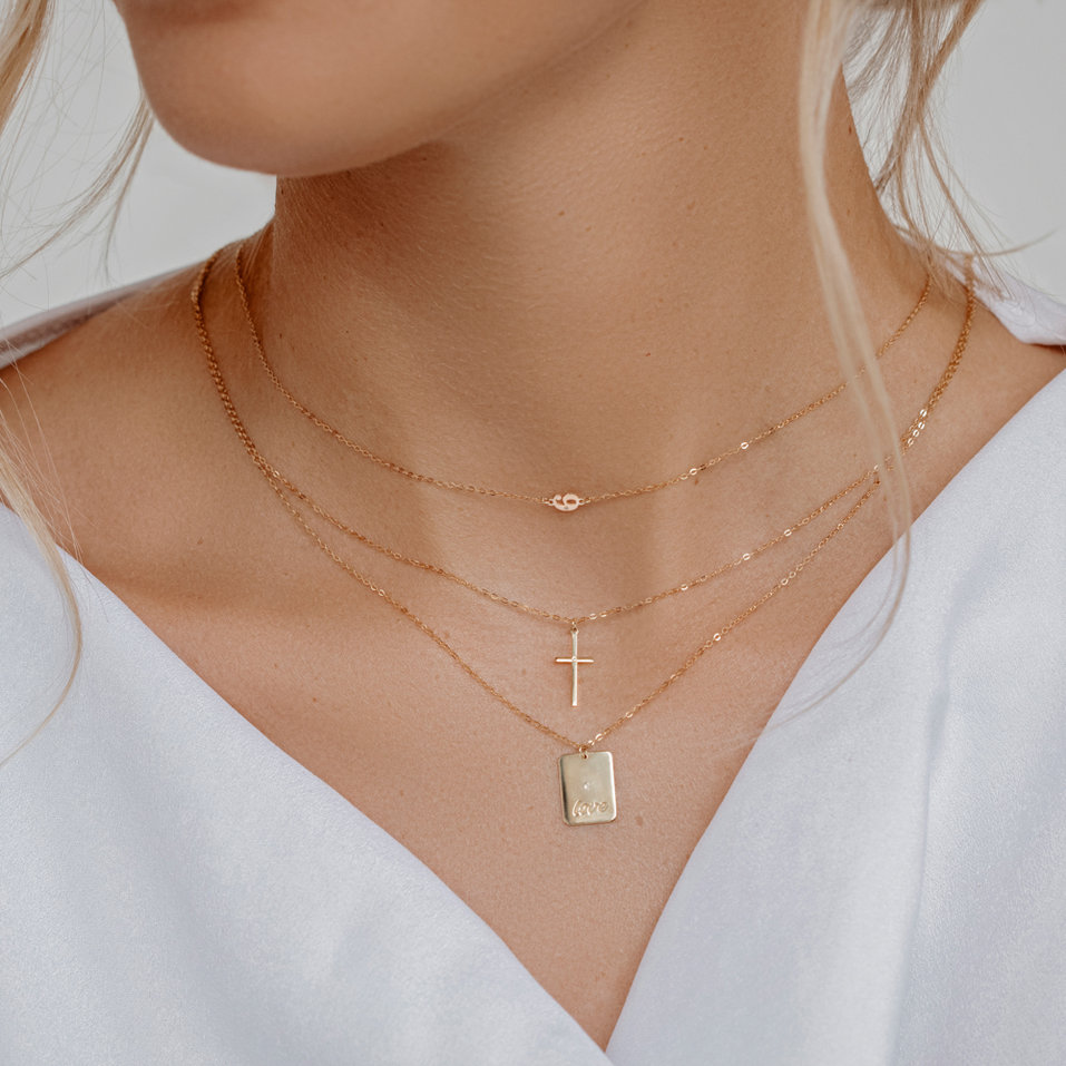 Diamond necklace Cross