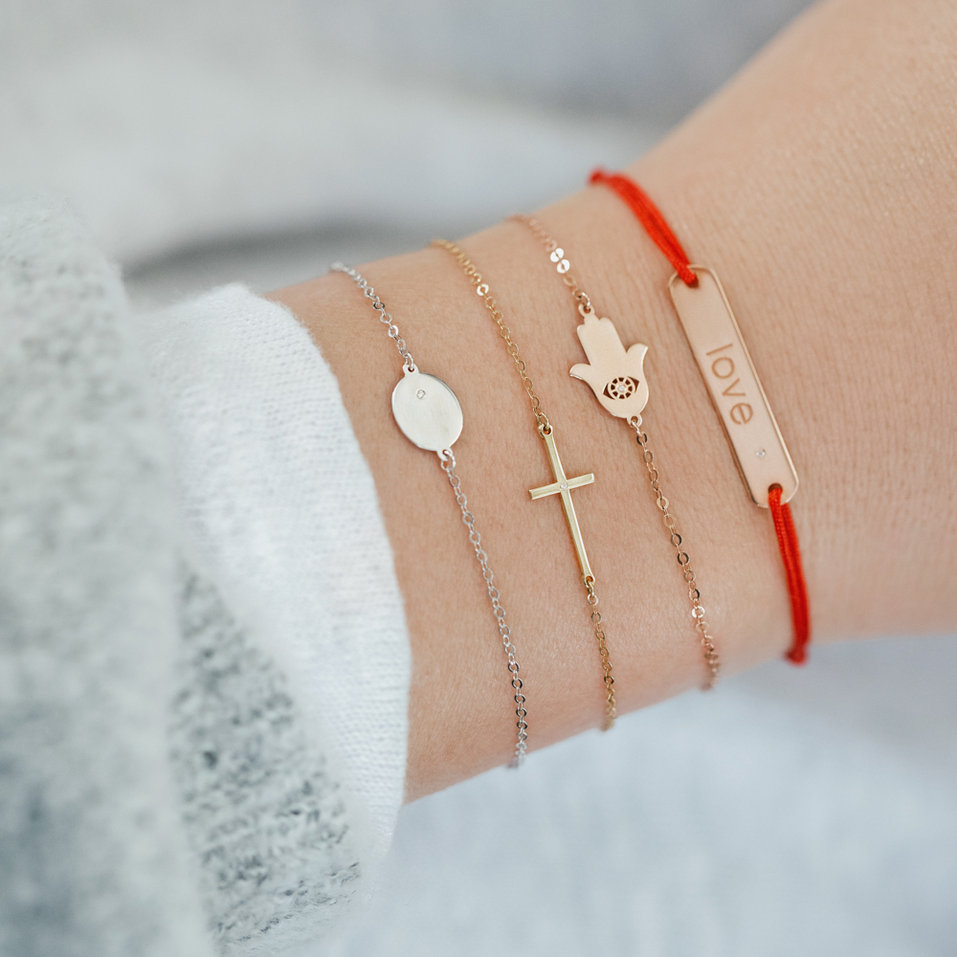 Diamond bracelet Cross