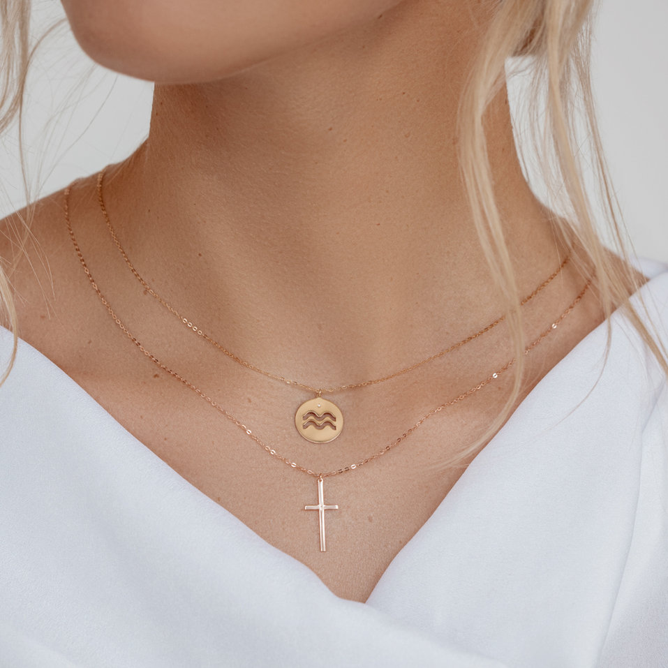 Diamond necklace Cross