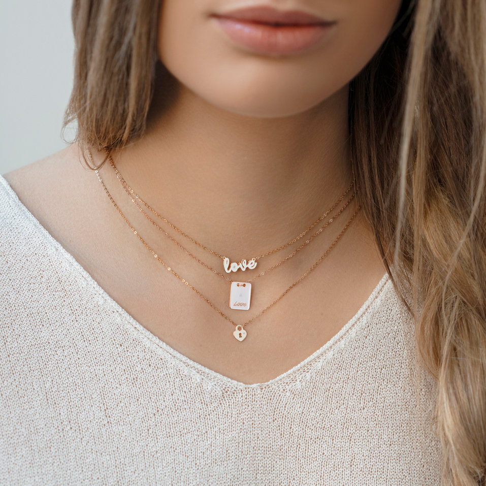 Diamond necklace Stamp Love