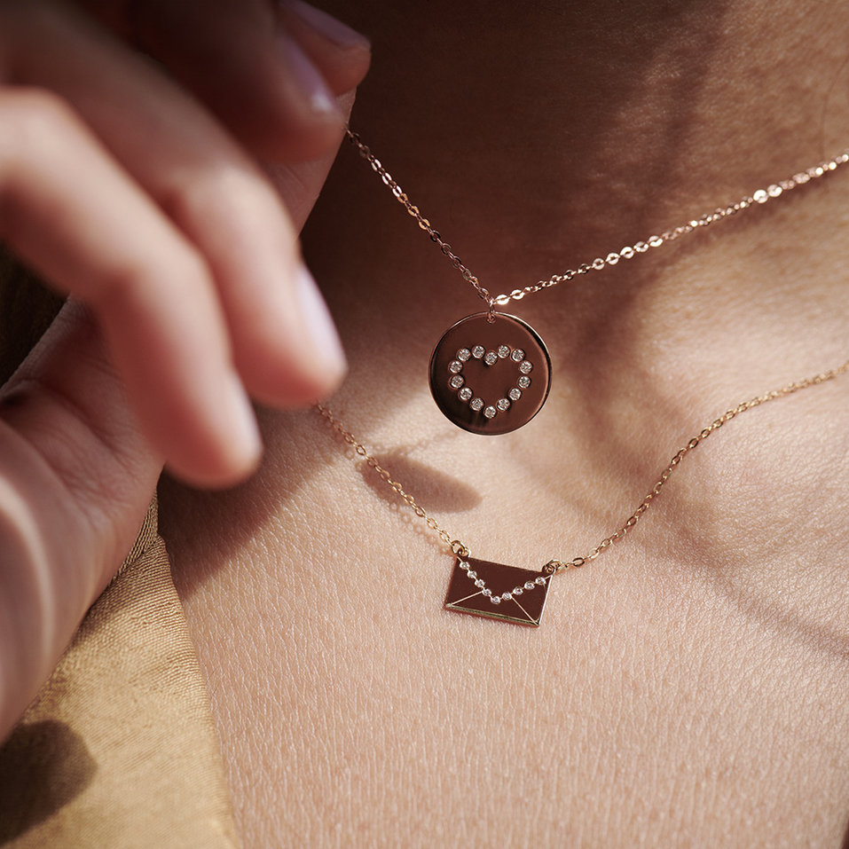 Diamond necklace Letter of Love