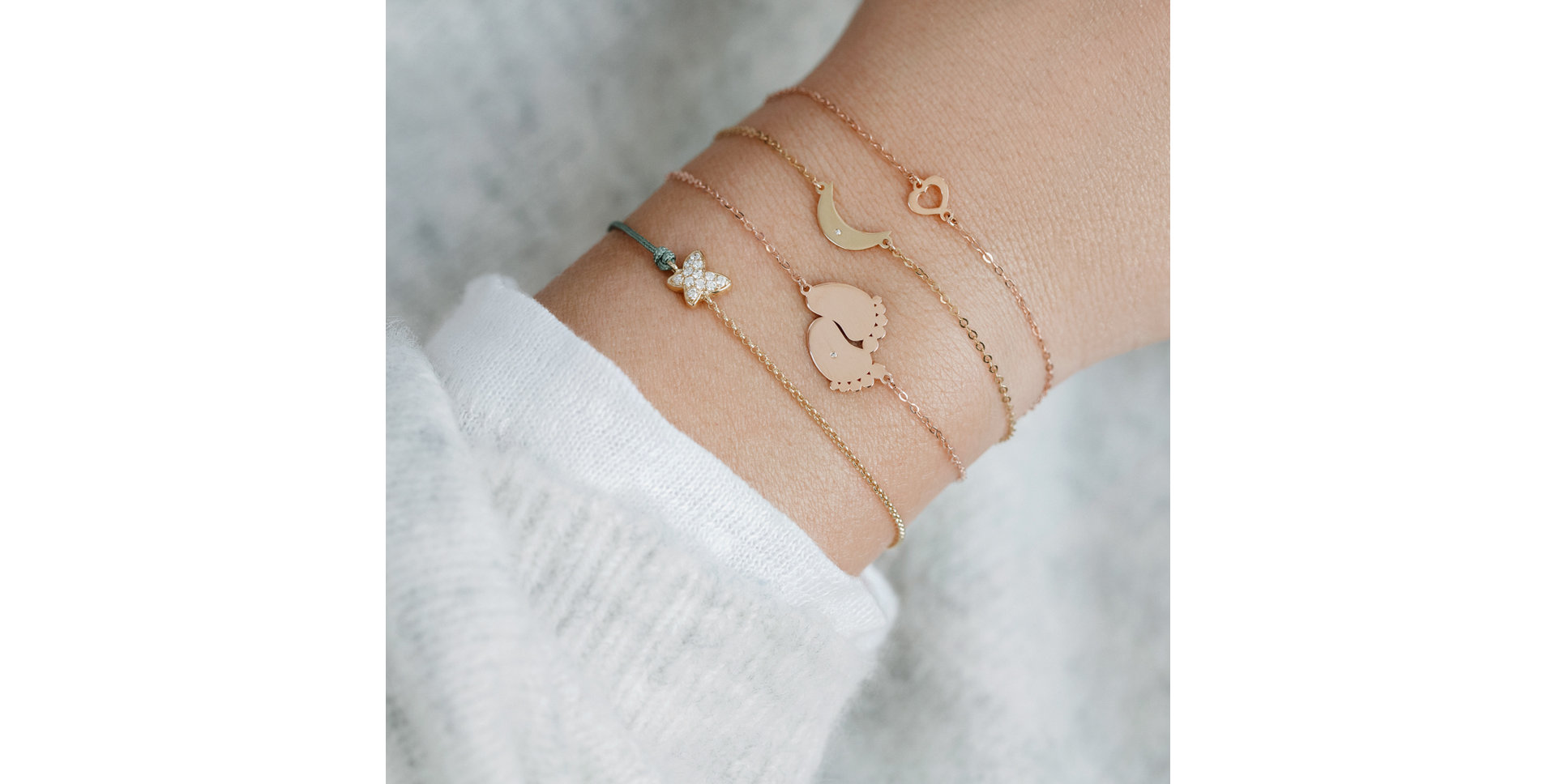 Diamond bracelet One Heart