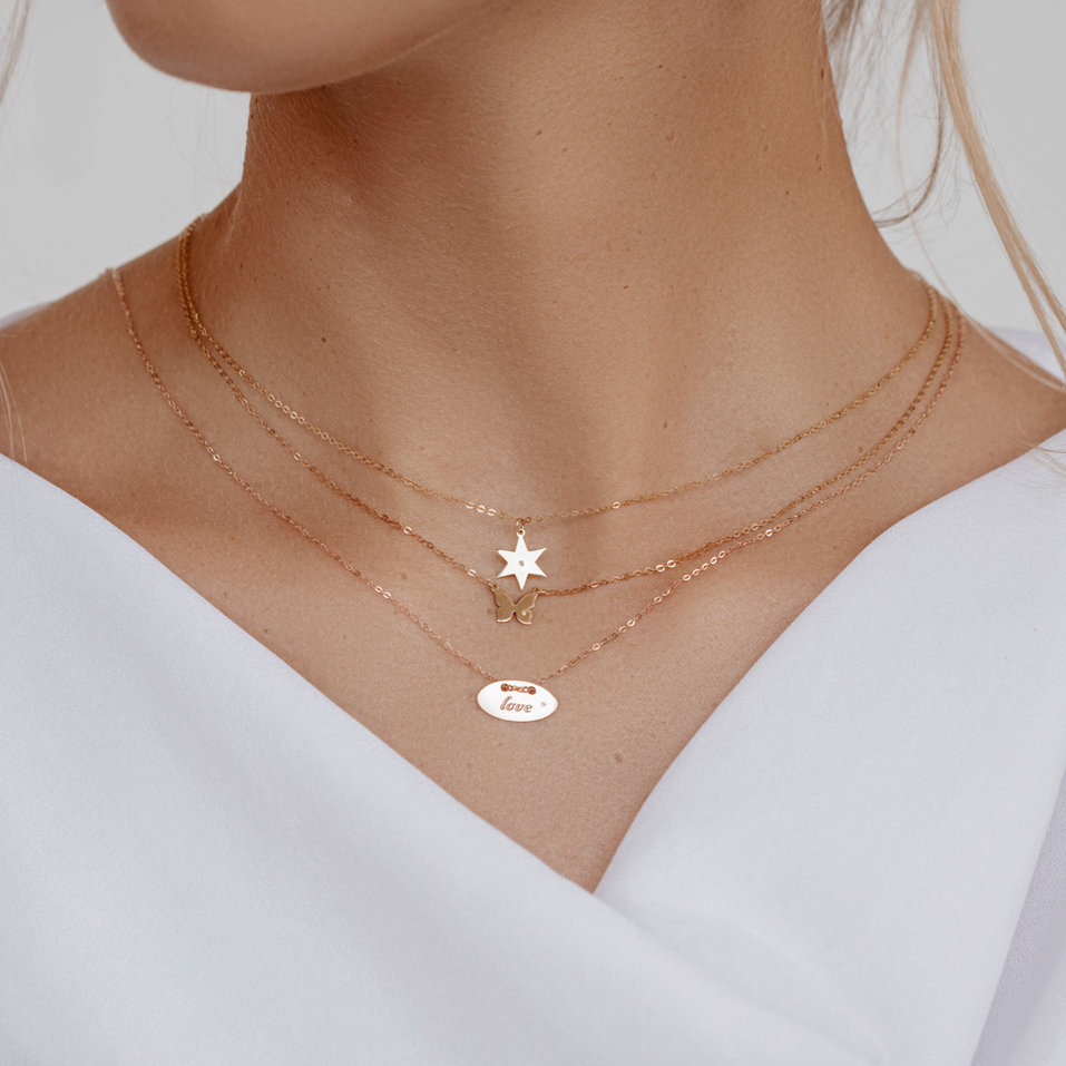 Diamond necklace Extra Butterfly