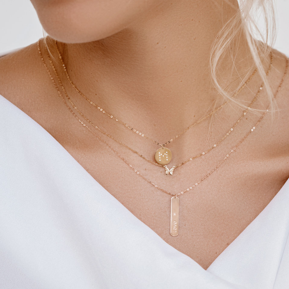 Diamond necklace Extra Butterfly