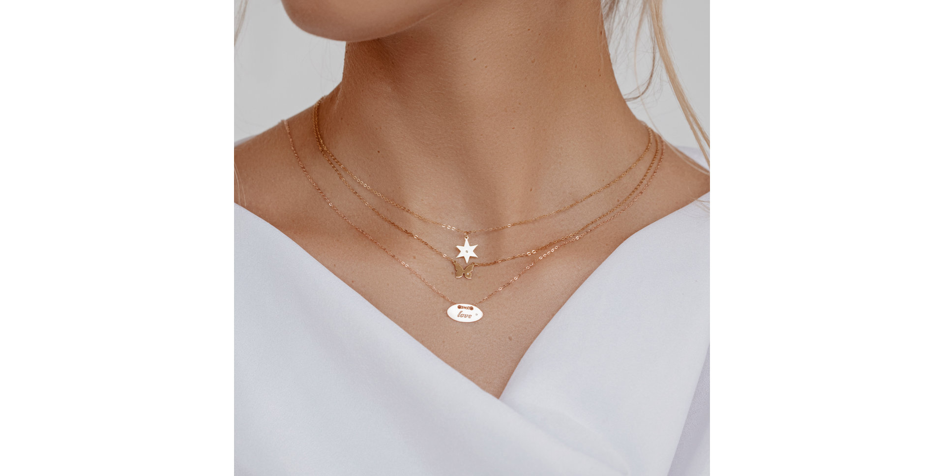 Diamond necklace Extra Butterfly