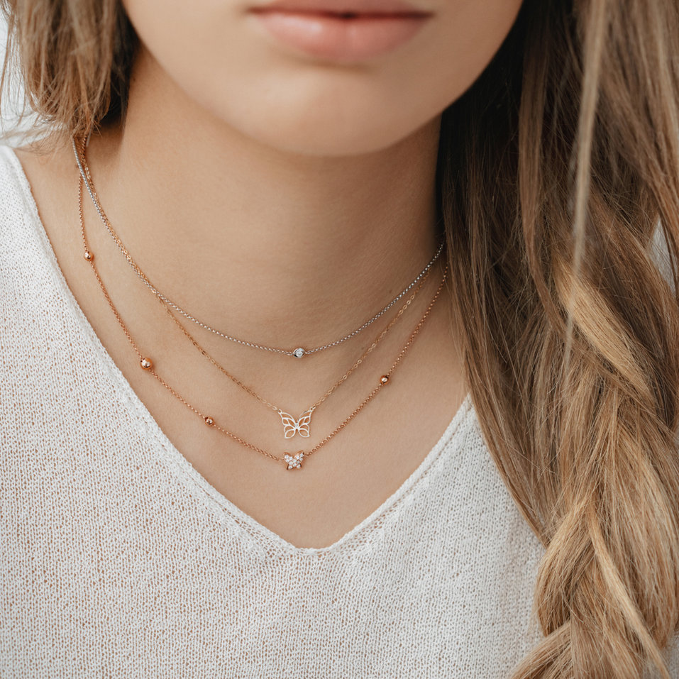 Diamond necklace Fantasy Butterfly