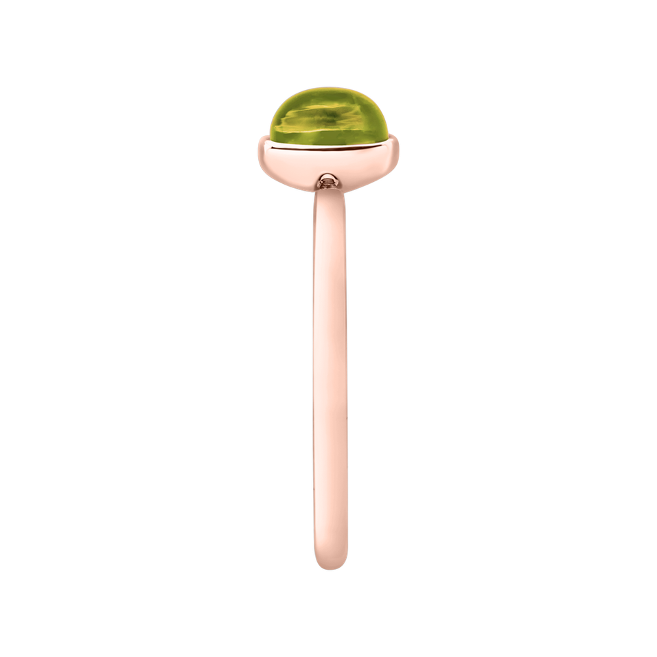 Ring with Prehnite Bonbon