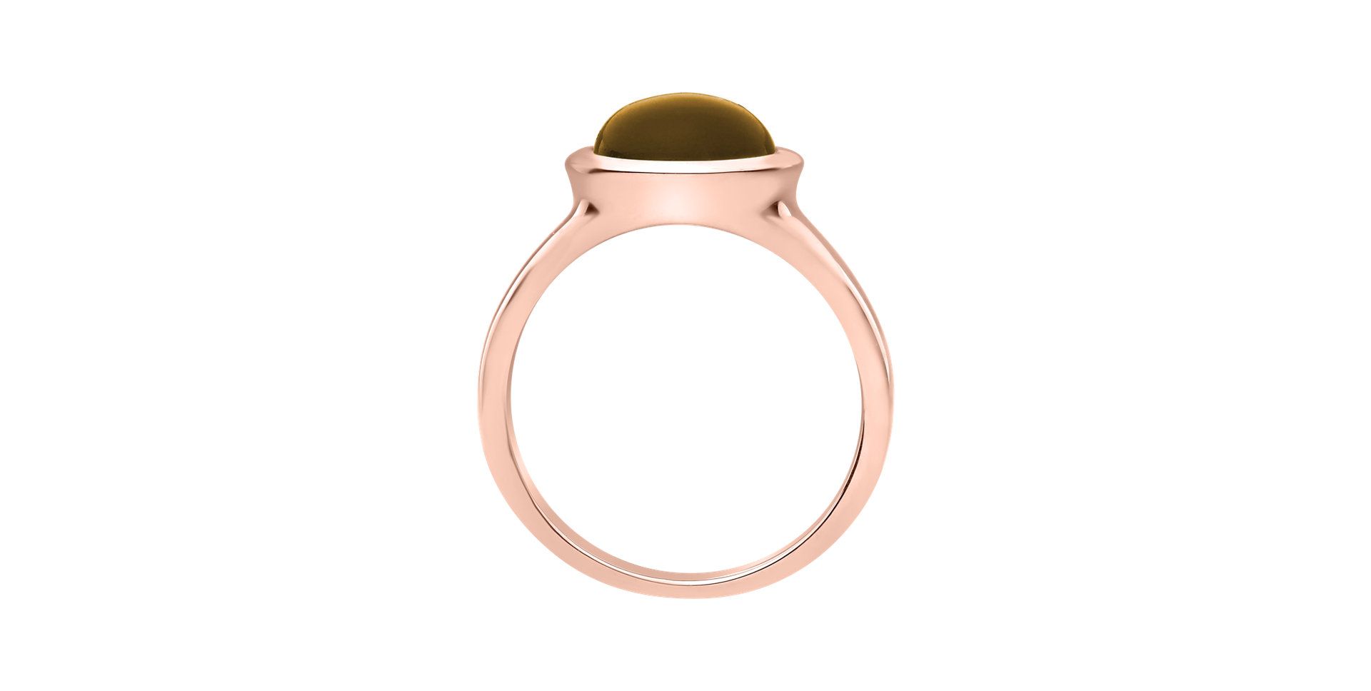 Ring with Cognac Quartz Bonbon