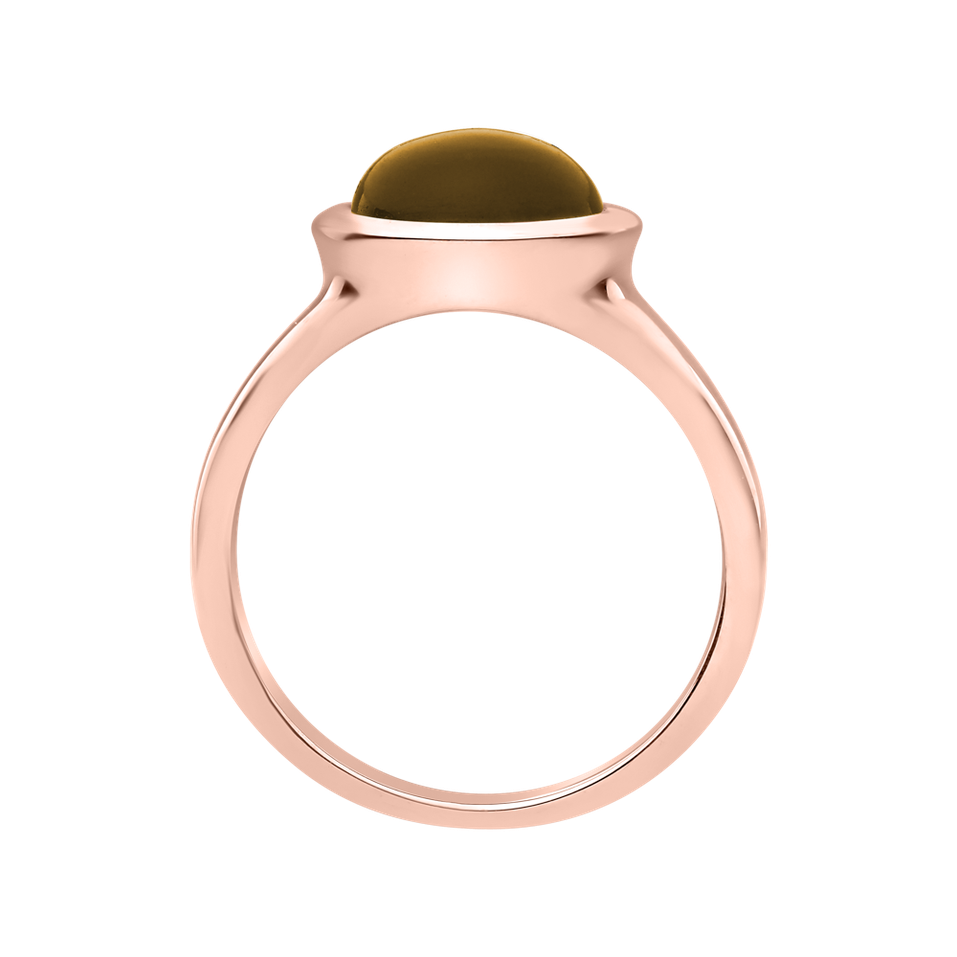 Ring with Cognac Quartz Bonbon