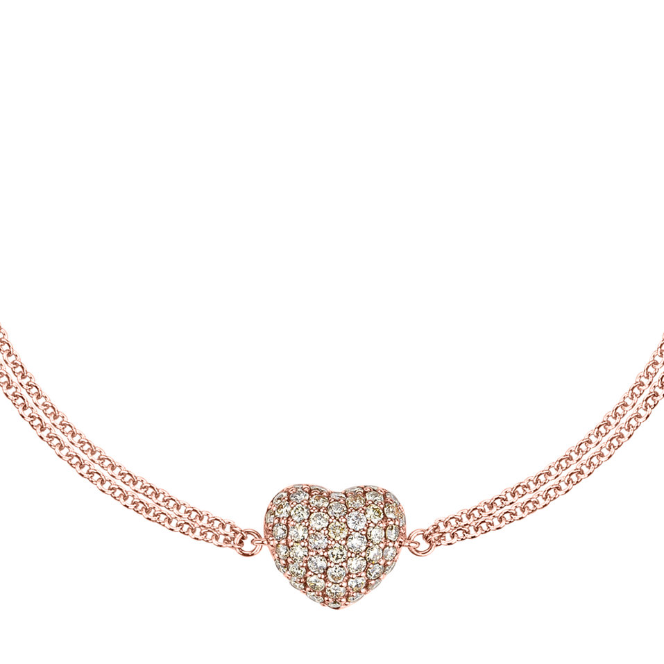 Bracelet with brown diamonds Love Princess