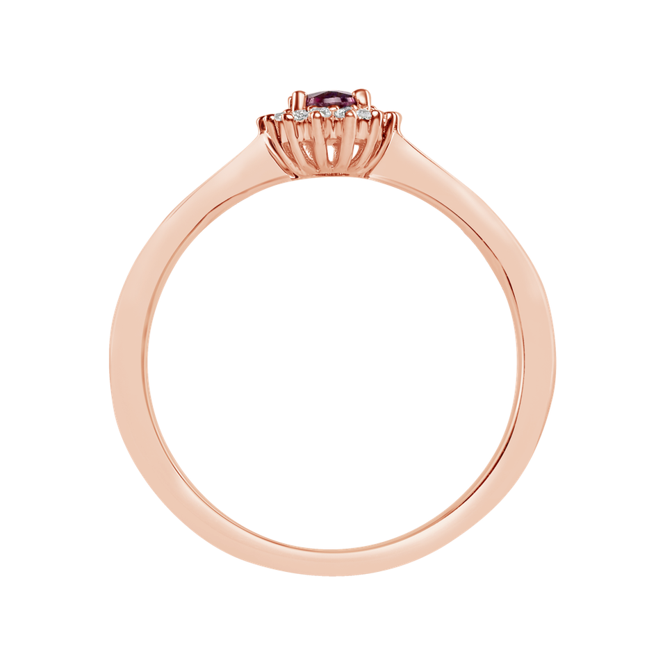 Diamond ring with Ruby Princess