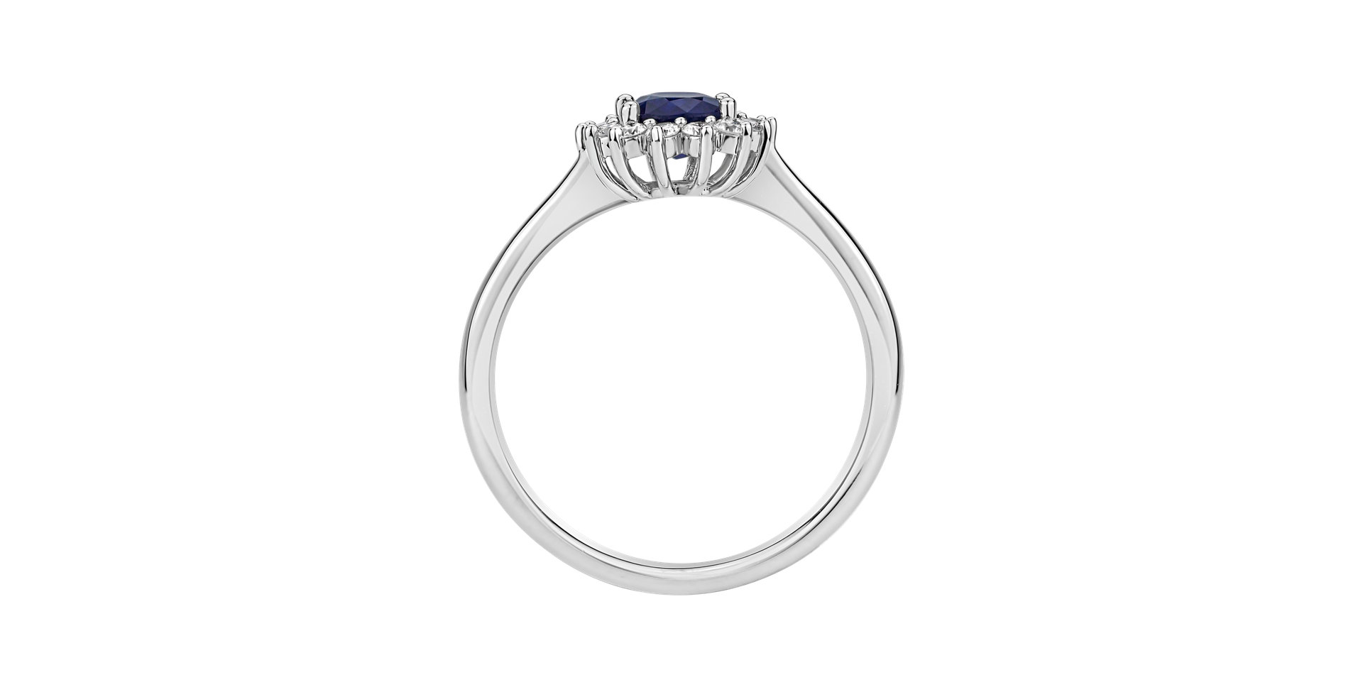 Diamond ring with Sapphire Princess