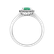 Diamond ring with Emerald Princess4
