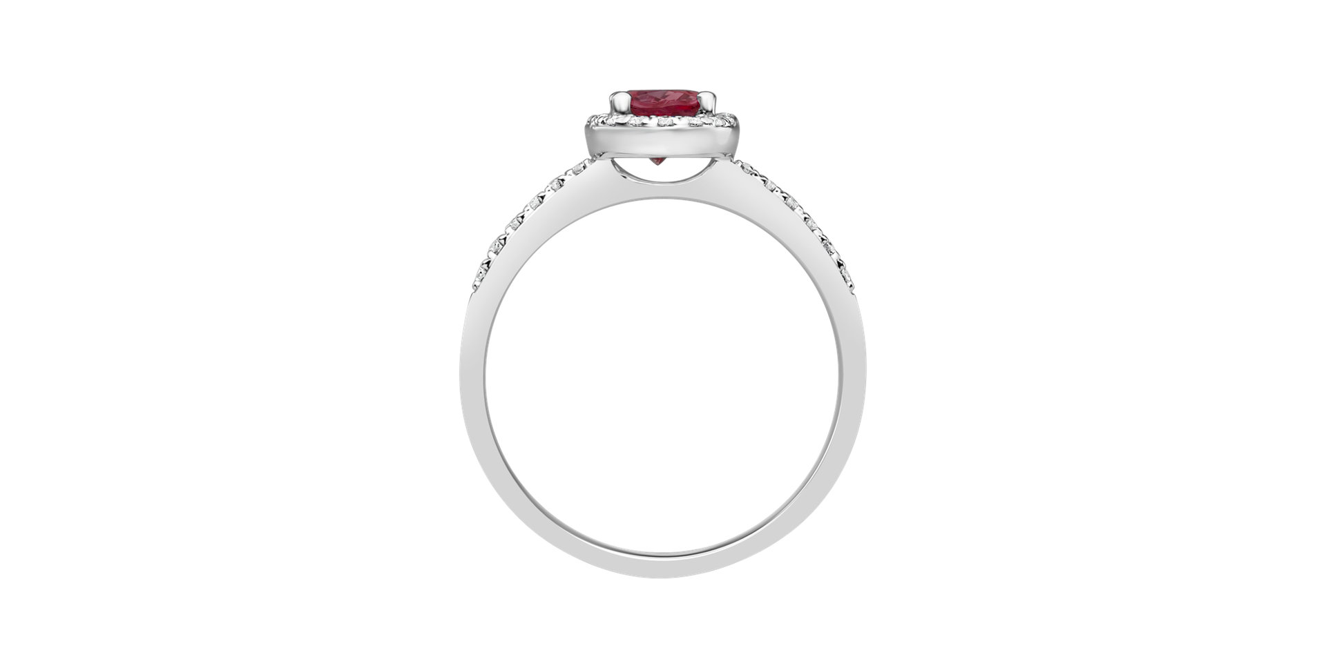 Diamond ring with Ruby Princess