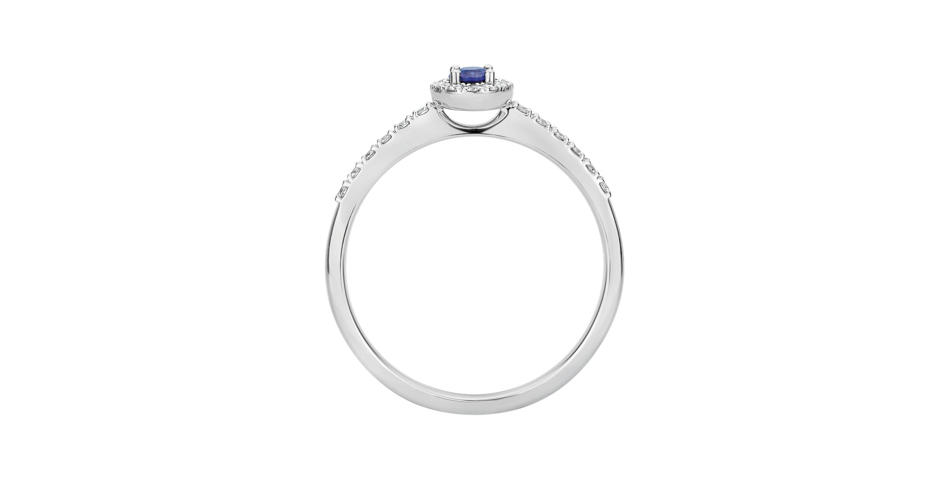 Diamond ring with Sapphire Princess